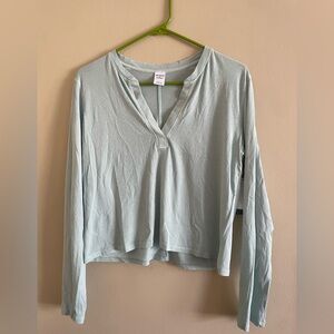 Melrose and Market Blue Long Sleeve Top